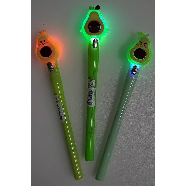 Funteze - Wholesale Pen - Avocado Theme Light Up Pen