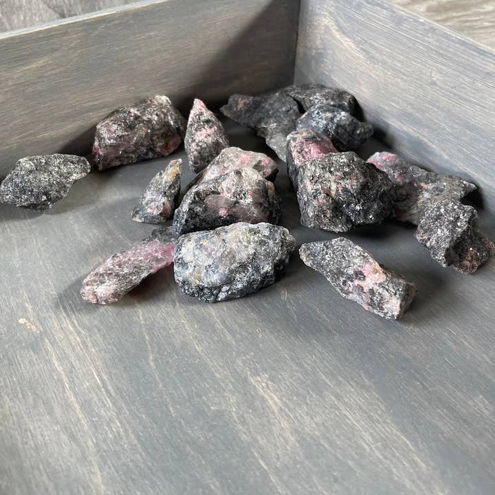 Rhodonite Rough Stones Wholesale - 1LB Bulk Lot for wholesale by Keystone Crystals
