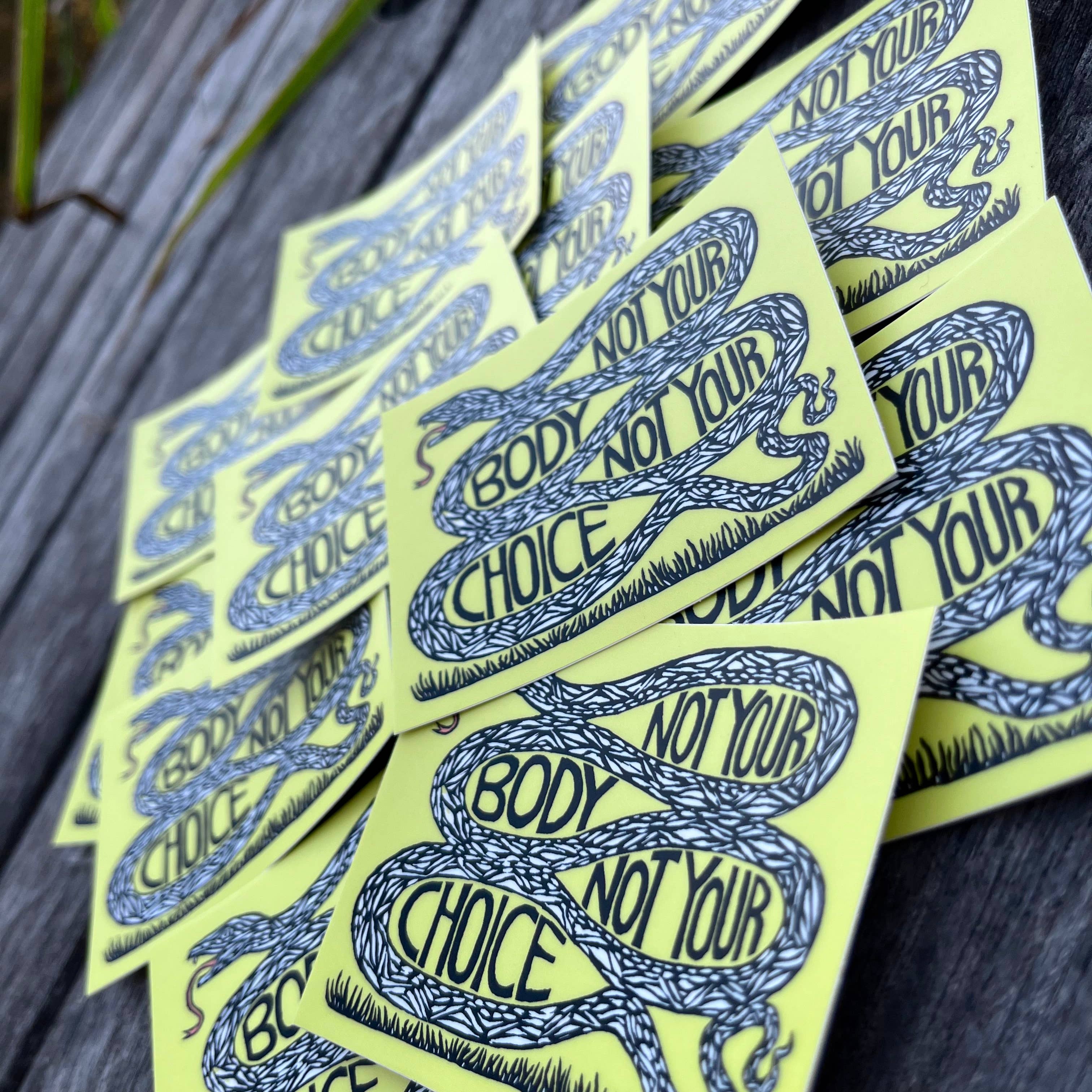 stickiemi – Adesivo por atacado – Não É O Teu Corpo Não É A Tua Escolha | autocolante de vinil mate2