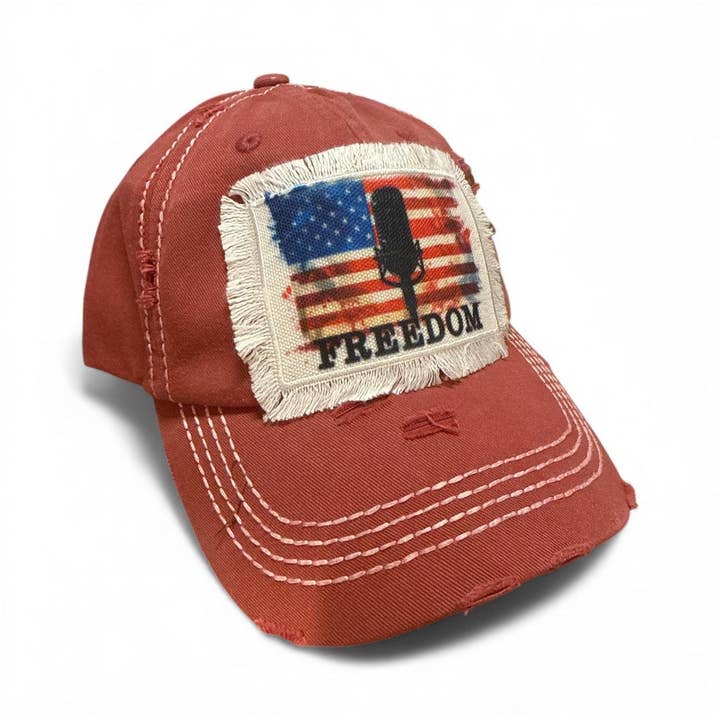 First Amendment Free Speech Hat with Microphone & Flag for wholesale by The Crafty Campers