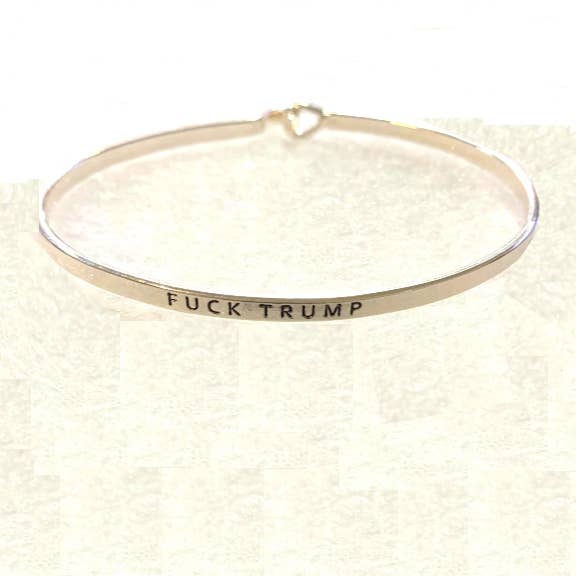 FR5775 FUCK TRUMP_3mm Bracelet Message pour la vente par 0011 PREMIERE