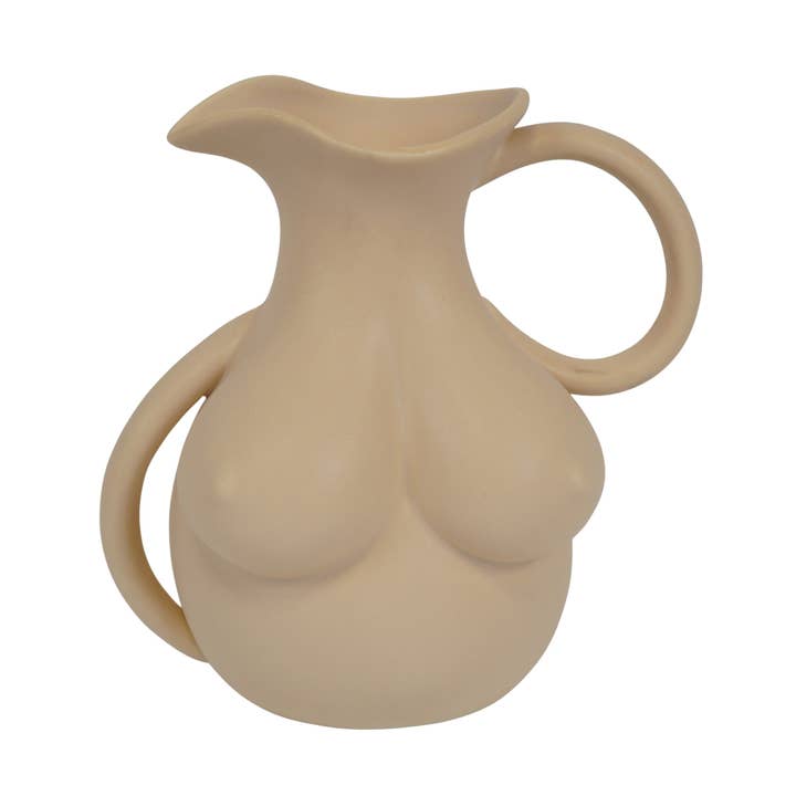 Vase- Breasts Jug - Ceramics - Sand - 6,5x11x18cm for wholesale by Housevitamin bv