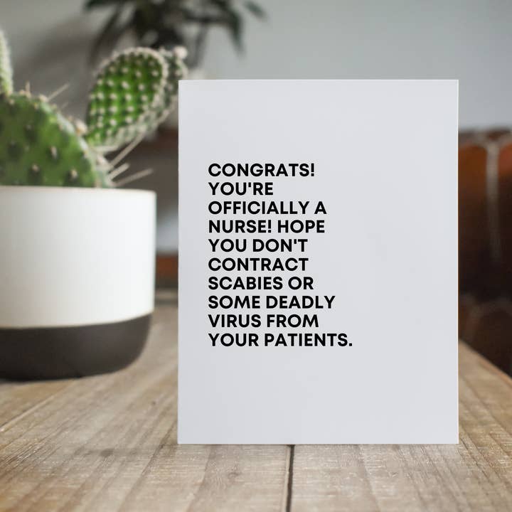 Congratulations Nurse: Nursing School Graduation for wholesale by The Cheeky Press