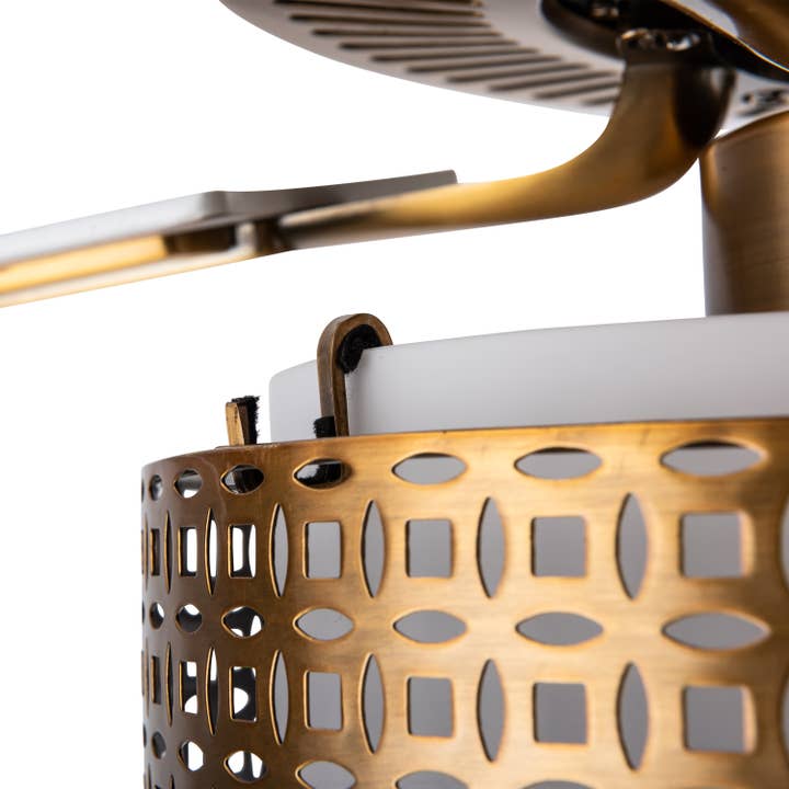 River of Goods - Wholesale Ceiling Fan - 52"W Levi Brass 4-Blade LED Ceiling Fan11