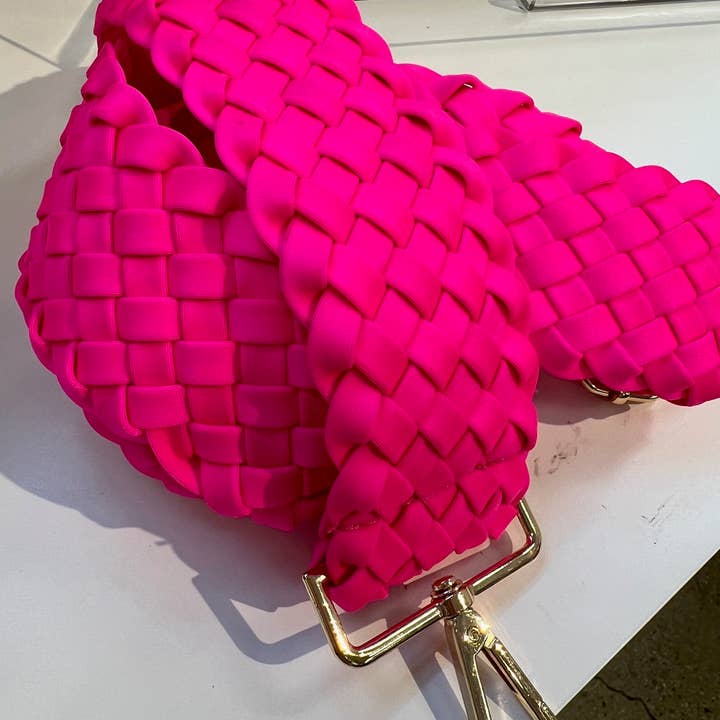Woven Neoprene Strap HOT PINK | shoptaylorgray for wholesale by TAYLOR GRAY