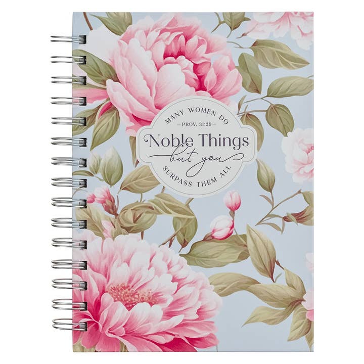 Journal Wirebound Pink Peony Noble Things Prov. 31:29 and other Purchase Wholesale how much are peonies. Free Returns & Net 60 Terms on Faire trending on Faire.