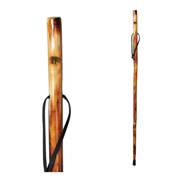 Take A Hike Compass Walking Stick W/ Compass & Pouch - Bear Silhouette for wholesale by Manual Woodworkers and Weavers, Inc.