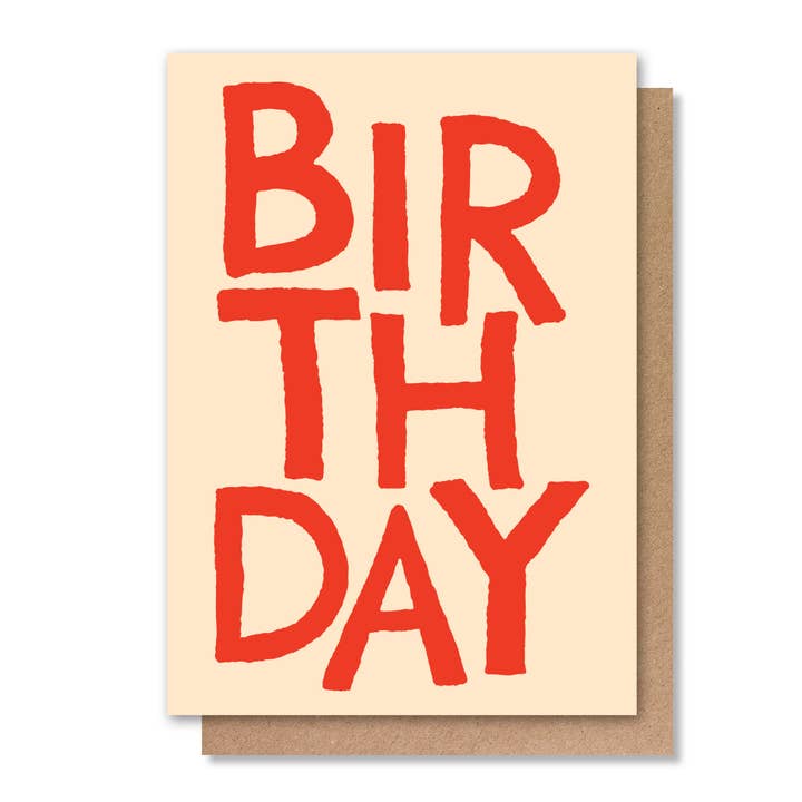 HAPPY BIRTHDAY GREETING CARD YELLOW for wholesale by How Lovely