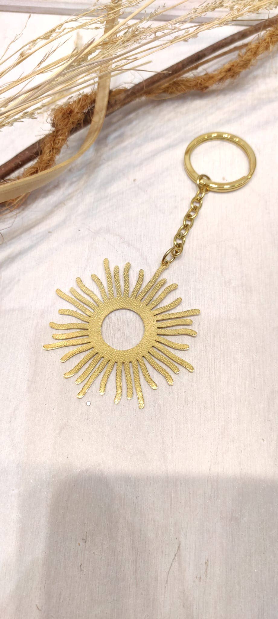 Gold Rosalie keychain for wholesale on Faire