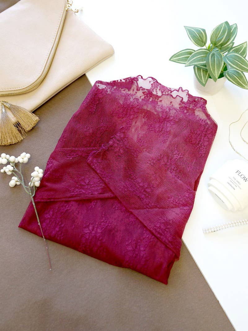 42POPS - Wholesale Knit Top - Women's - ',,._ Sheer Lace Layering Blouse Top14