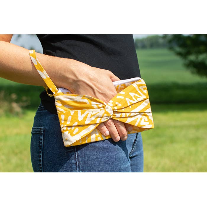 Global Mamas - Vente Pochette – femme - Twist Clutch : Éclat - Or-Organique1