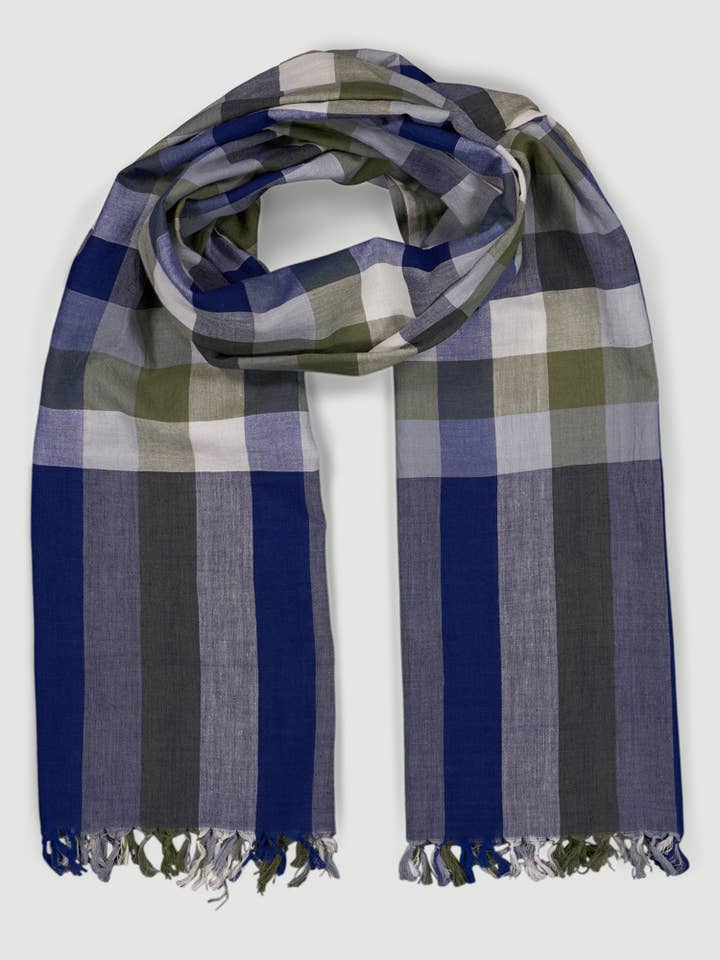 ORGANIC COTTON SCARF PRIYA WILD FAIR TRADE PRODUCT for wholesale by Veraluna Sustainable Clothing