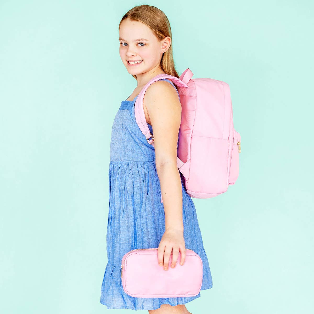Viv&Lou - Wholesale Backpack - Women's - Pink Charlie Backpack1