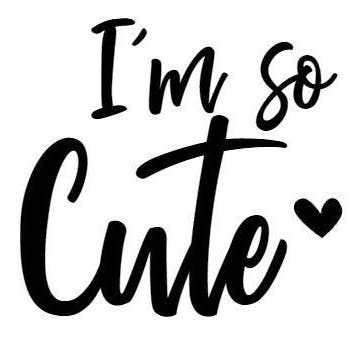Strijkapplicatie I'm so cute for wholesale by strijklogo's enzo