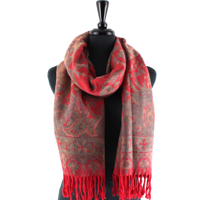 Pretty Persuasions - Wholesale Scarf - Women's - S23283 Paisley Sprigs Scarf5