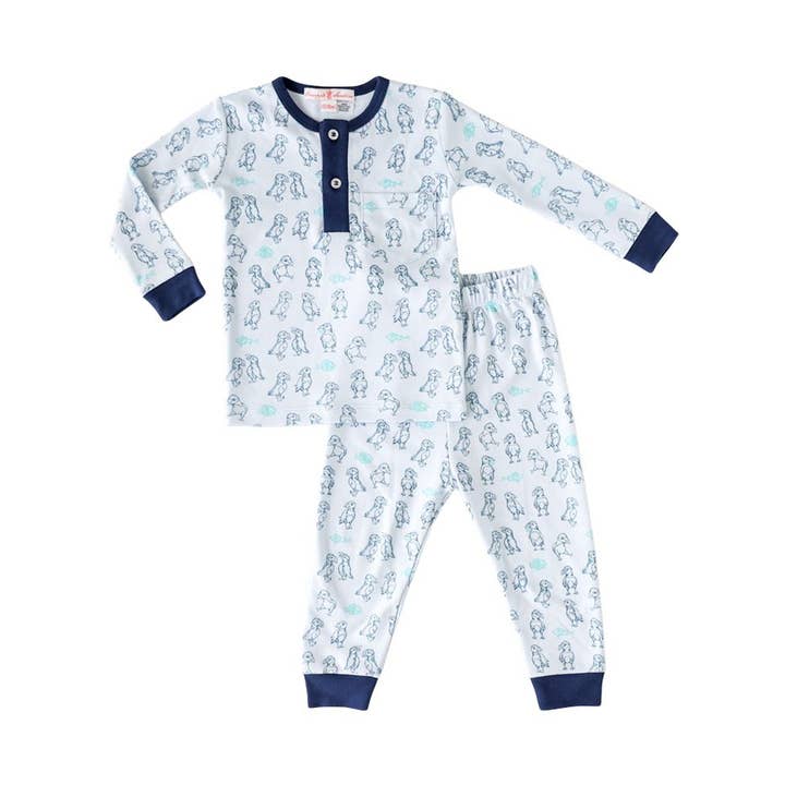 Puffin Print 2-Piece Pajama for wholesale by Pineapple Sunshine