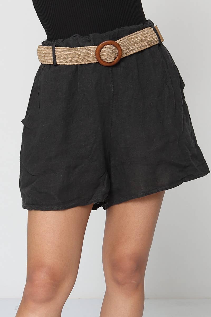 LÉA & LUC – wholesale Shorts – Dam – Shorts i 100 % linne med bälte REF. 505765