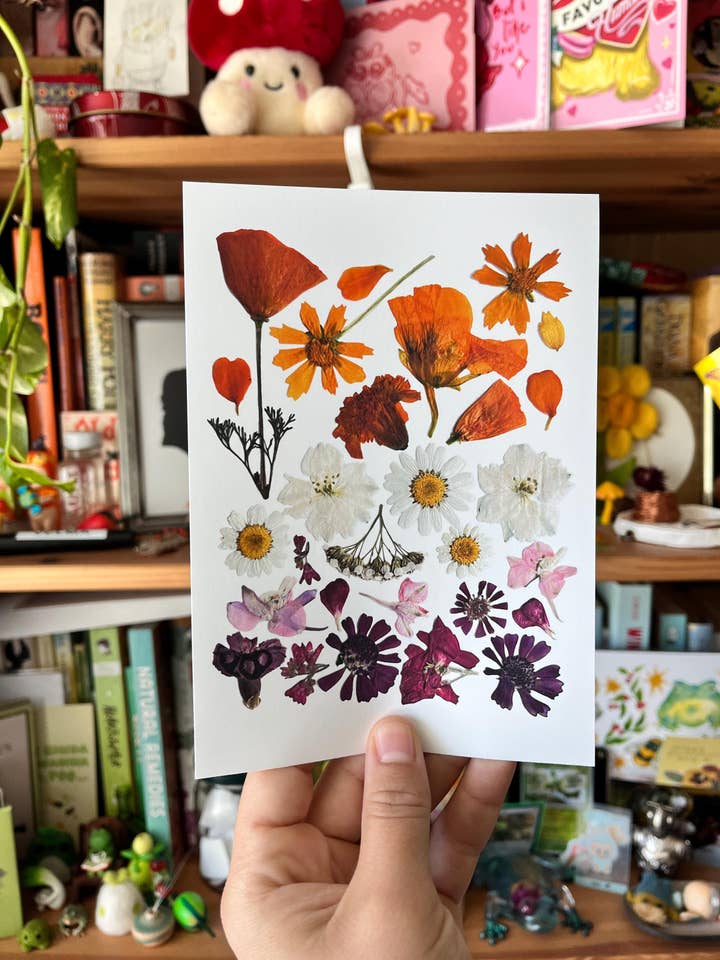 Lesbian Pride Flag Floral Giclée Art Print for wholesale by Owlhaired Designs