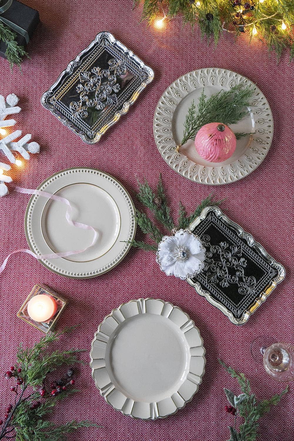 A&B Home Group Inc. - Wholesale Decorative Plate/Dish/Bowl - 12x9" Golden Scrollwork Plastic Charger Plate5