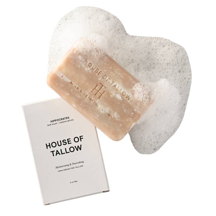 The House of Tallow - Wholesale Bar Soap - Hippocrates (Sandalwood) Tallow All-in-One Soap Bar2