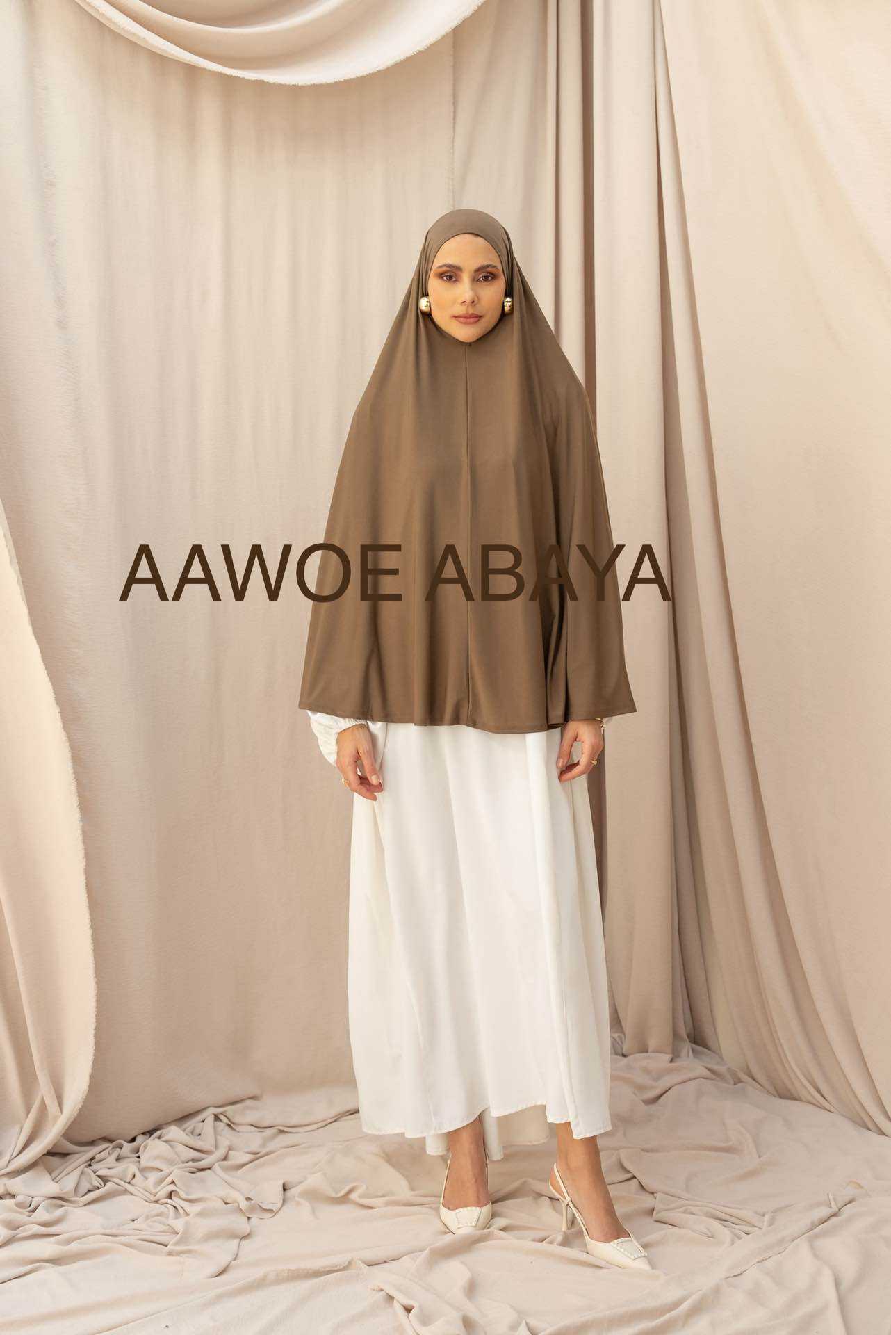 Aawoe Abaya - Wholesale Hijab - Dames - Elegante khimar met lange mouwen - 2418-KH63