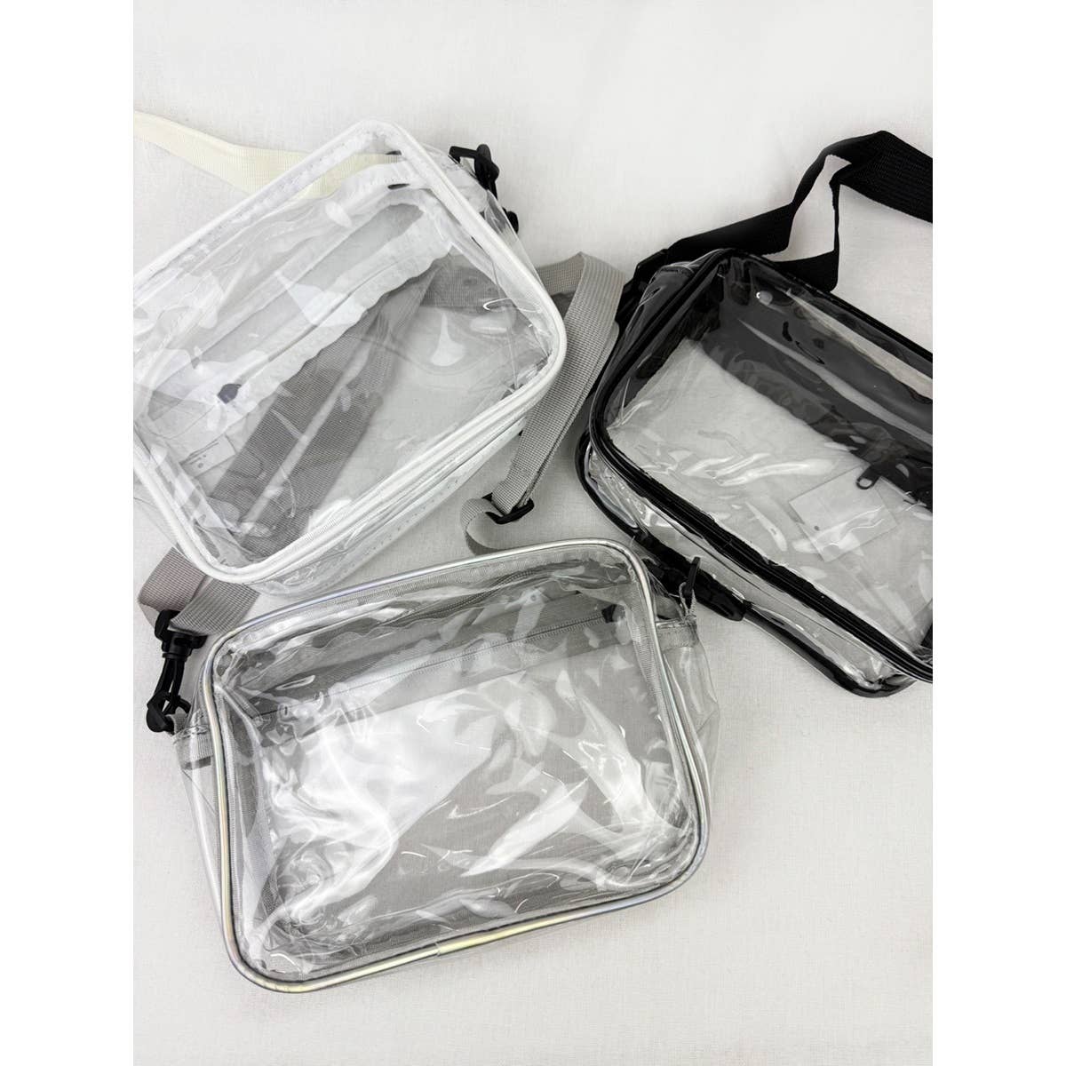 MIX COLOR Stadium Approved Clear See Through Crossbody Bag for wholesale on Faire1