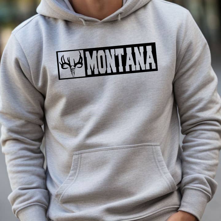 Back Road Designs - Wholesale Hoodie - Men's - MEN'S WHITETAIL MONTANA HOODIES (MULTIPLE COLORS)