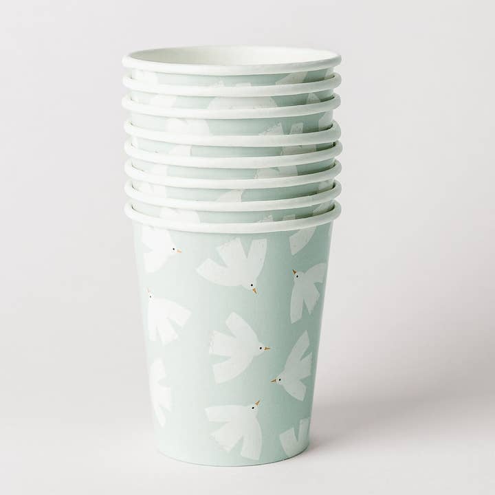 Be A Heart - Wholesale Disposable Cup - Holy Spirit Dove Paper Cups | Catholic Party Paper Goods