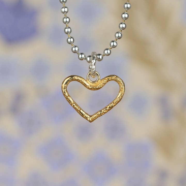 Jéh Jewels - Wholesale Individual Charm/Pendant - Pendant ICON open heart brass