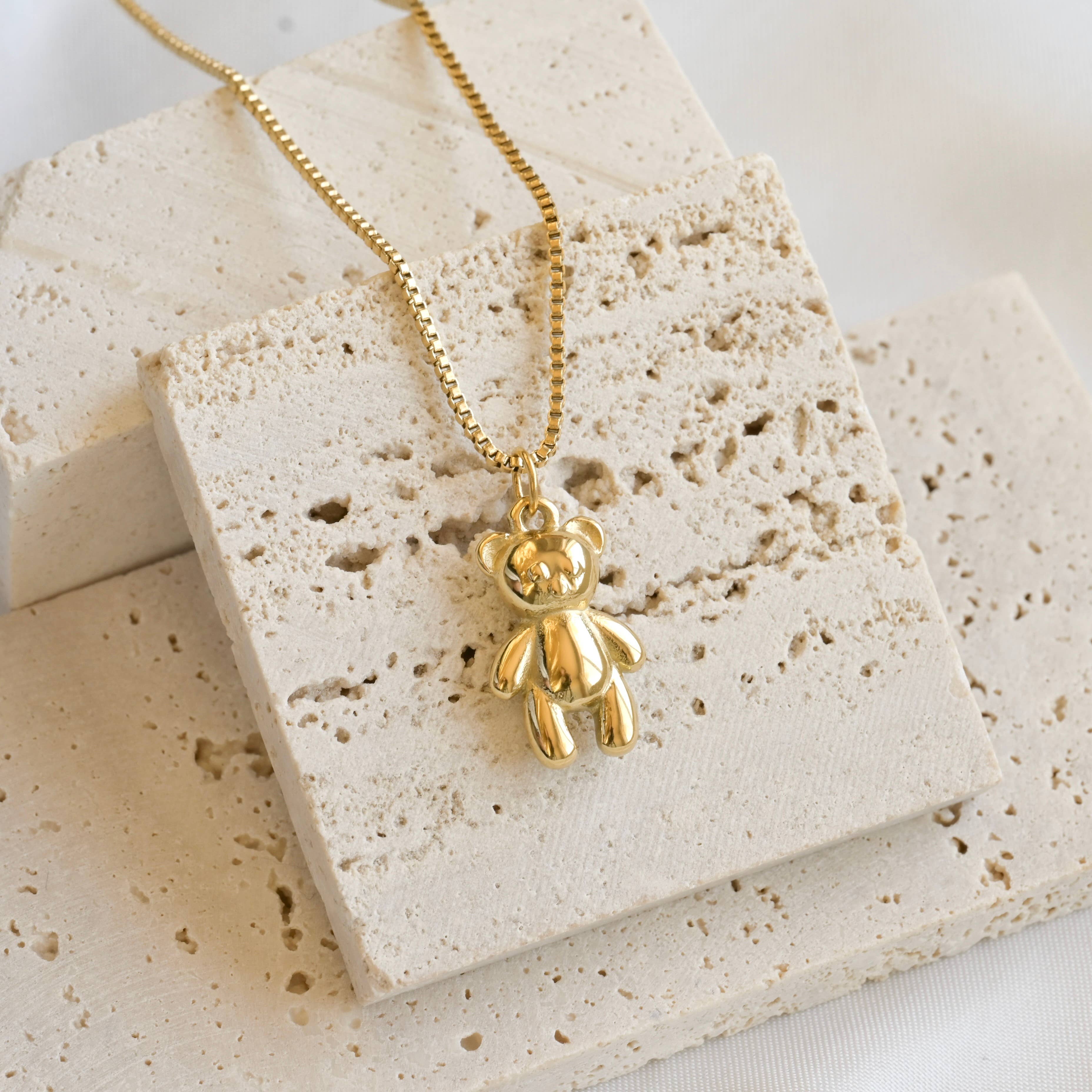 Blueyejewelry - Wholesale Pendant/Charm Necklace - Teddy Bear Necklace - Whimsical 18k Gold Bear Pendant8