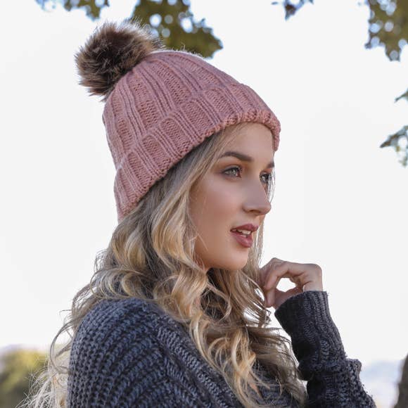 Leto Accessories - Wholesale Beanie - Women's - Winter-Ready Ribbed Faux Fur Beanie 🧶 – Wholesale Supplier16