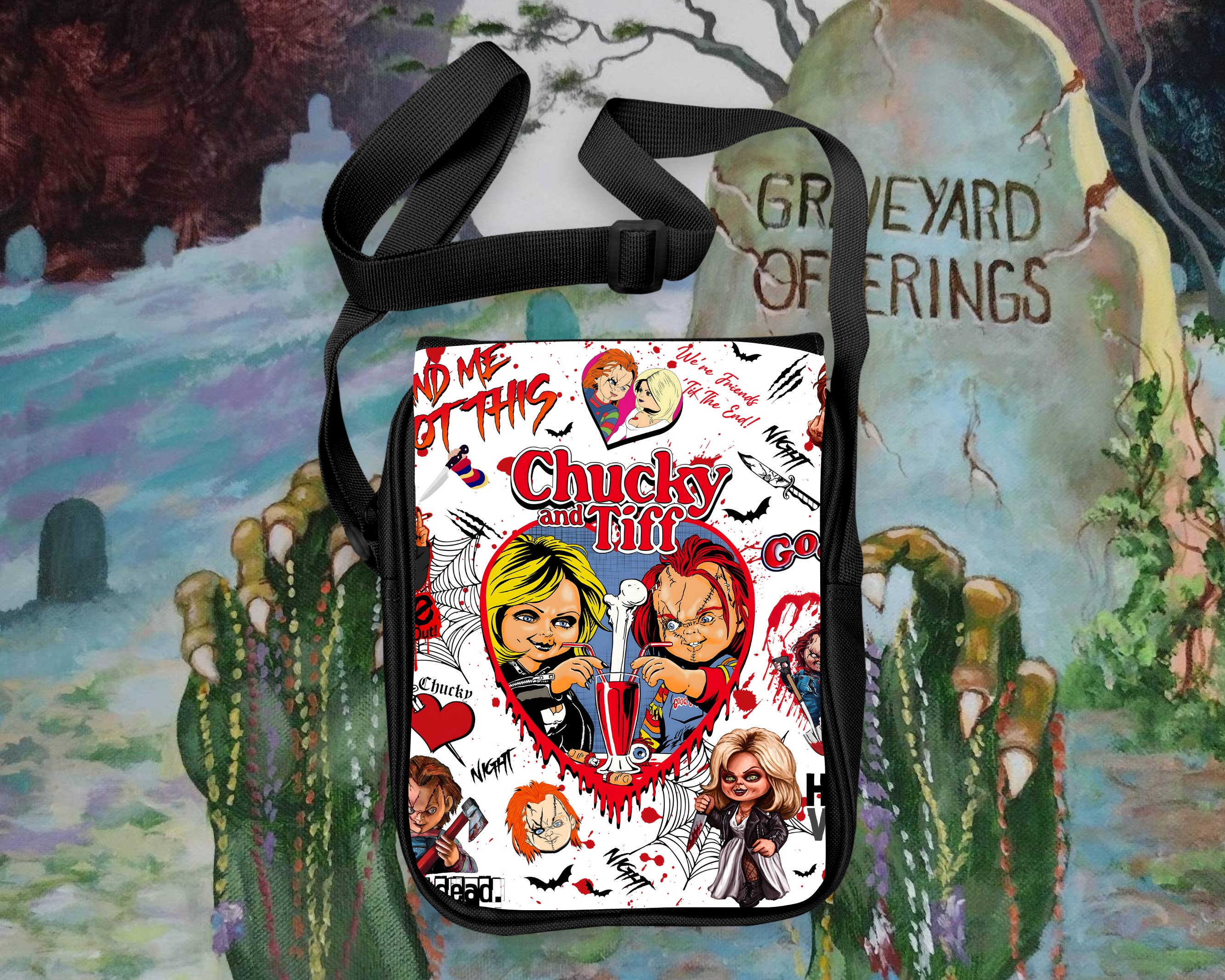 Graveyard Offerings - Wholesale Crossbody bag – Women's - Chucky and Tiffany Crossbody