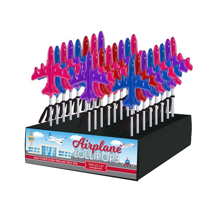 Airplane Lollipops - Assorted for wholesale by Melville Candy Company