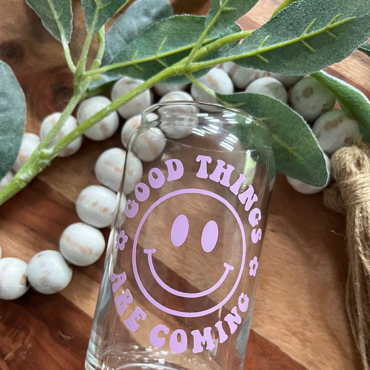 Good Things Are Coming, Beer Can Glass, Coffee Cup, Self for wholesale by Boho Sips