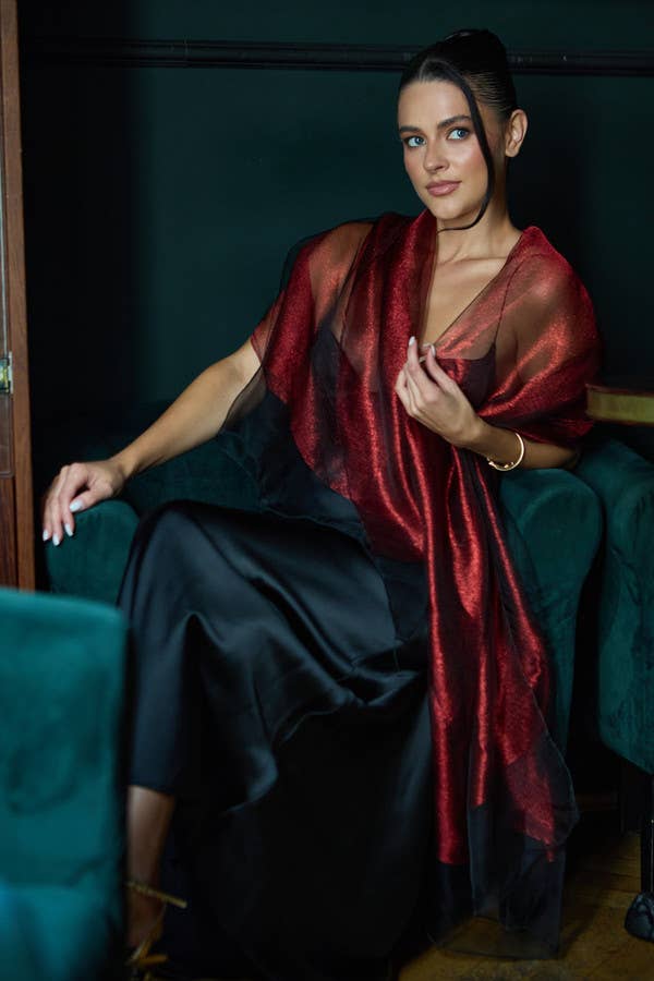 SAACHI - Vente Écharpe – femme - Écharpe Silk Glimmer4