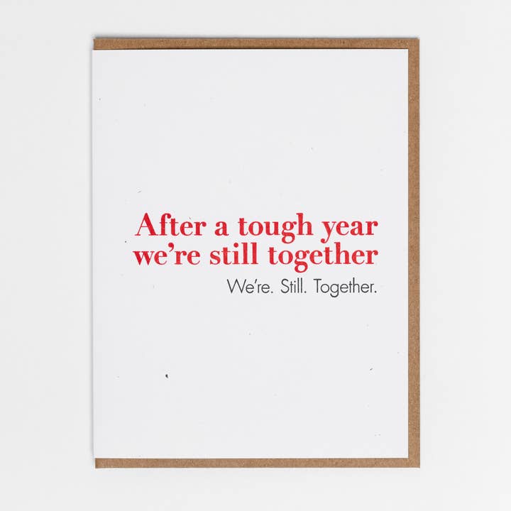 Carte de voeux Tough Year pour la vente par Lady Pilot Letterpress