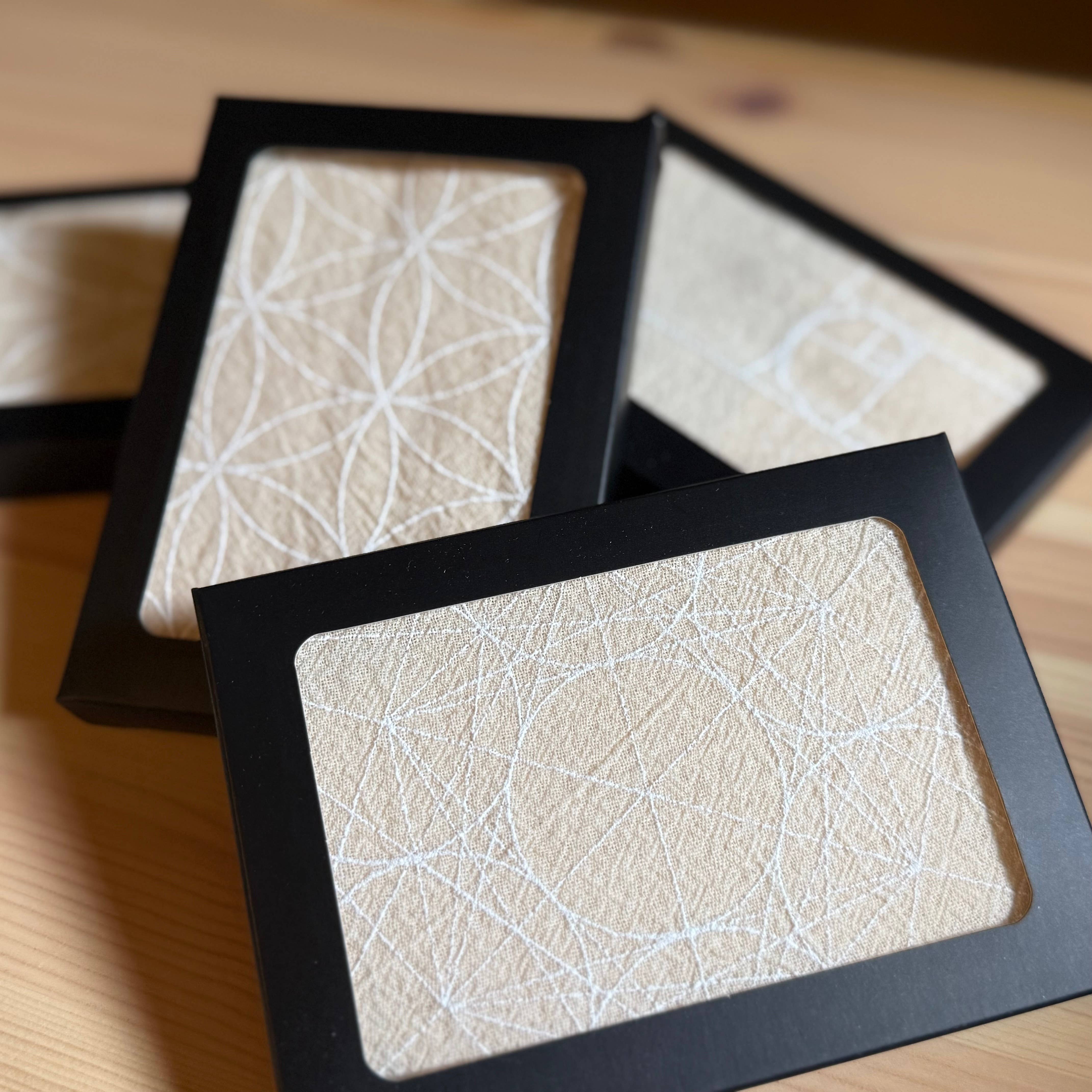 Crystal Grids - Vente Accessoire de méditation - Impression blanche Fleur de Vie, Tissu de Grille de Cristal, Tissu d'Autel8