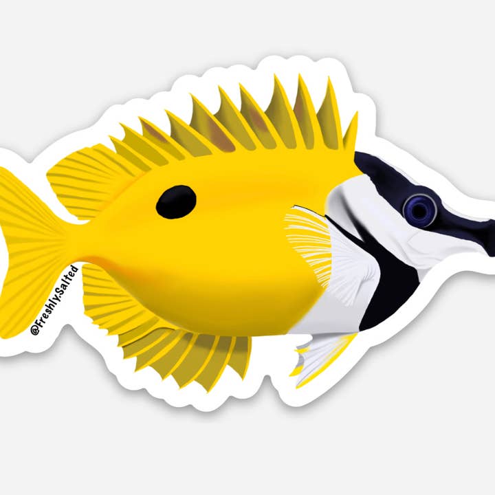 Foxface-sticker met één plek voor wholesale door Freshly Salted LLC