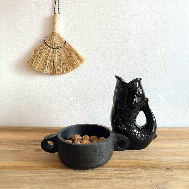 Black large fish pitcher vase L16.5 W11 H25.3cm for wholesale on Faire3