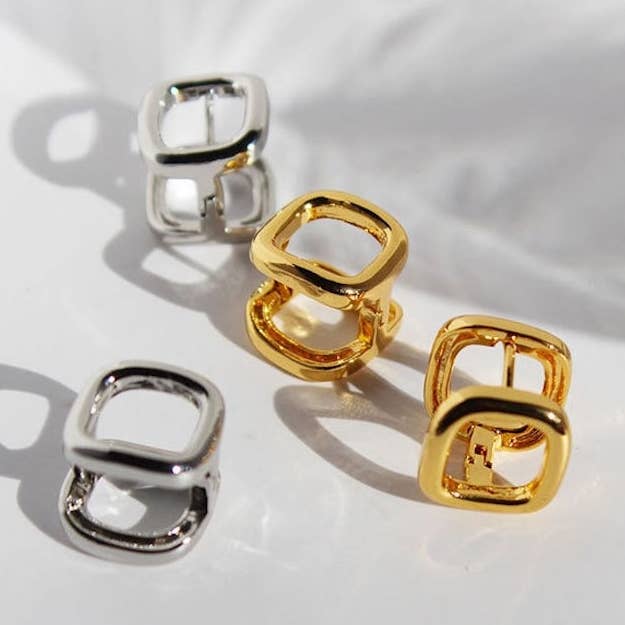 LanLivia - Wholesale Stud/Post Earrings - Minimalist Square Frame Ear Buttons3