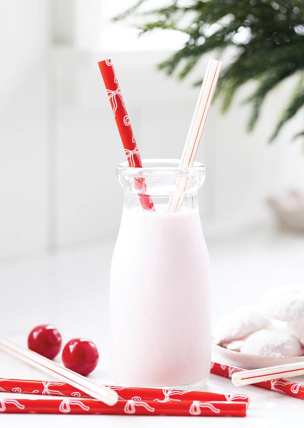 My Mind’s Eye - Wholesale Drinking Straw - PLSS381 - Bows and Stripes Reusable Straws1