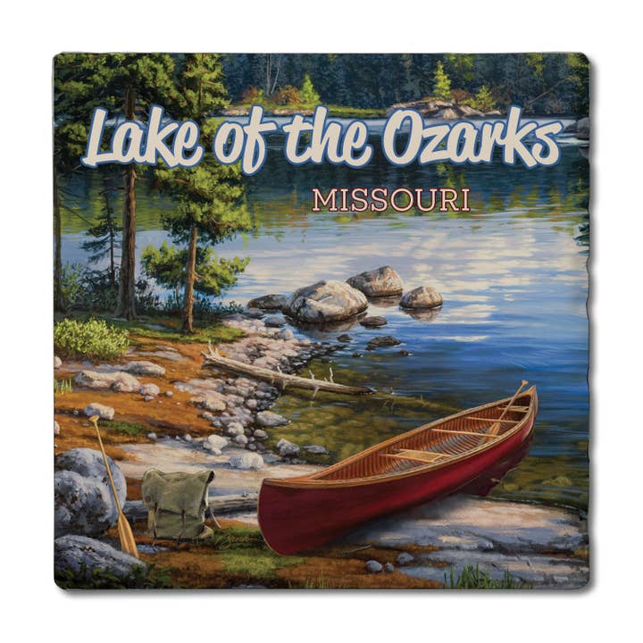 Name Drop Single Tumbled Tile Coaster-Blue Water Cove for wholesale by CounterArt/Highland Home/Thirstystone