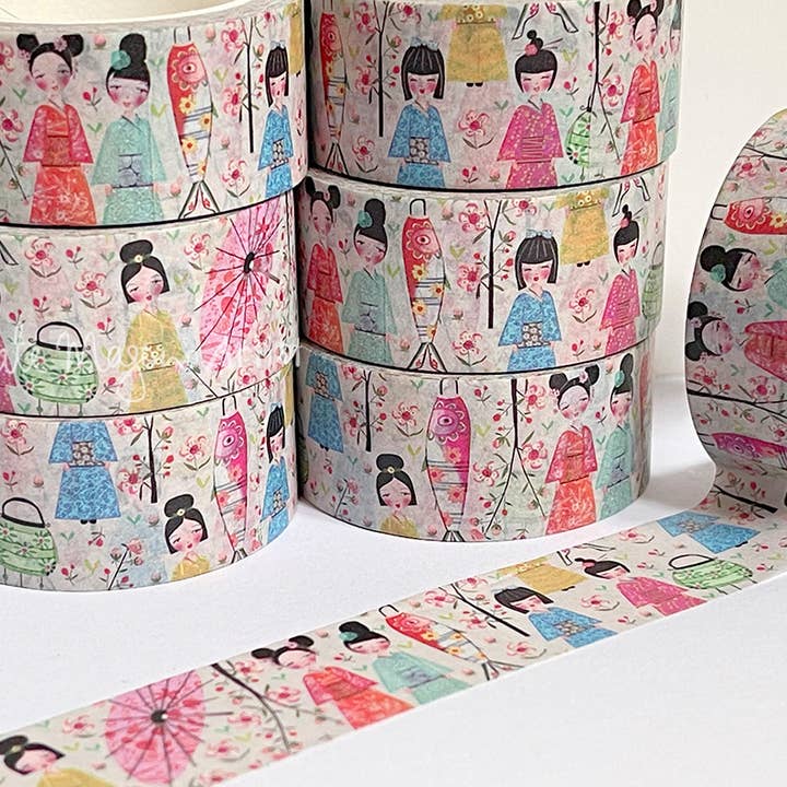 Kate Mason Artist - Wholesale Washi tape - Kokeshi WASHI TAPE