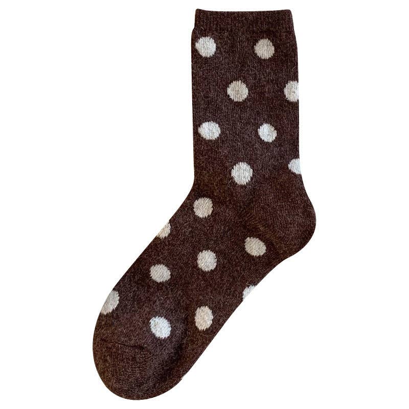 Dipped Shop – Großhandel Socken – Damen – Farbblock Verdicken Polka Dot Socken DP25A4549