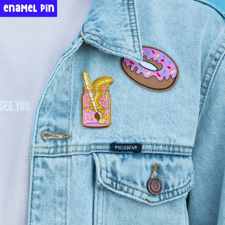 Neha Lee Designs - Wholesale Lapel Pin/Button - Magic Potion Paintbrush Enamel Pin, Gift for Creative Minds4