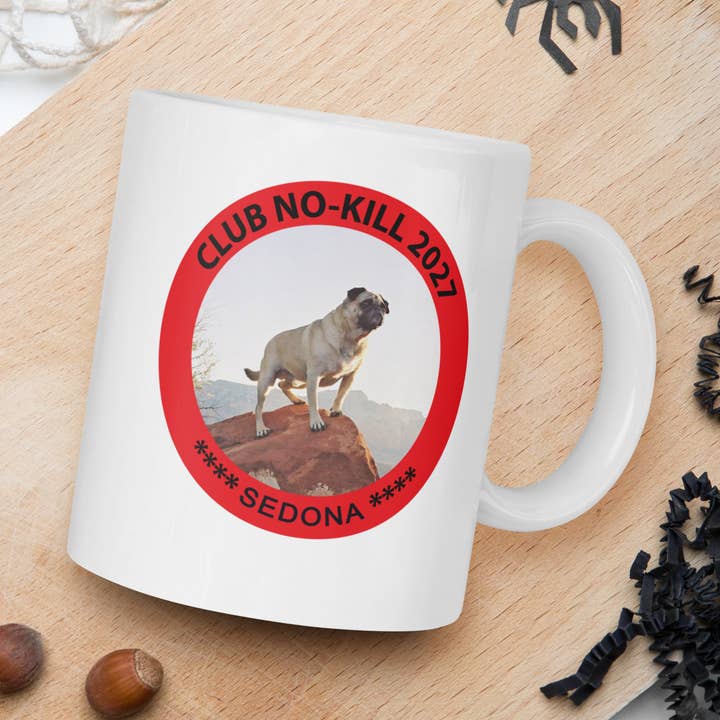 Vinny the Pug Coffee Mugs for wholesale by Club No-Kill 2027 Coffee Mugs