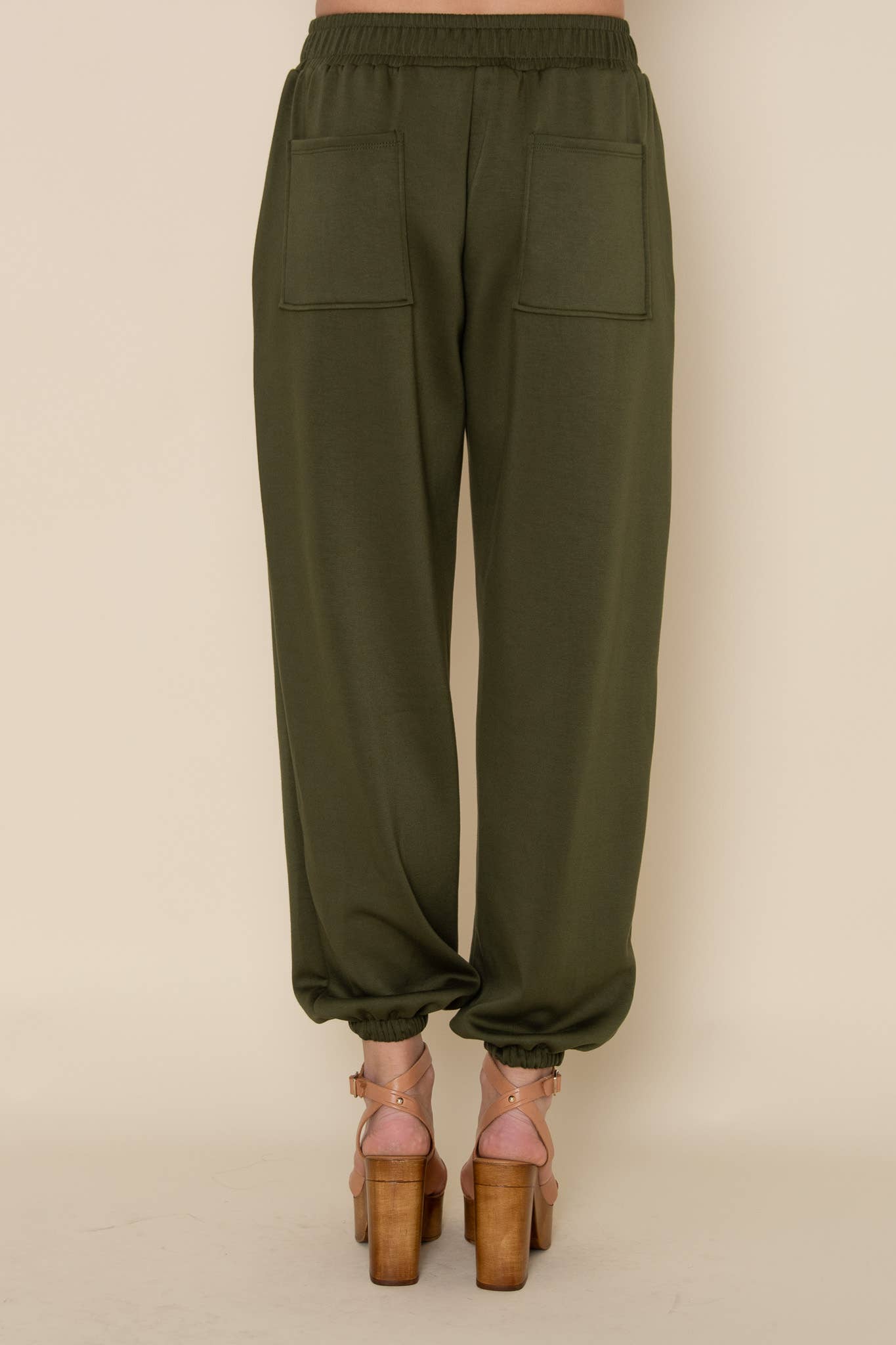 OLIVE ELASTIC WAIST JOGGER PANTS- PD6576FO for wholesale on Faire5