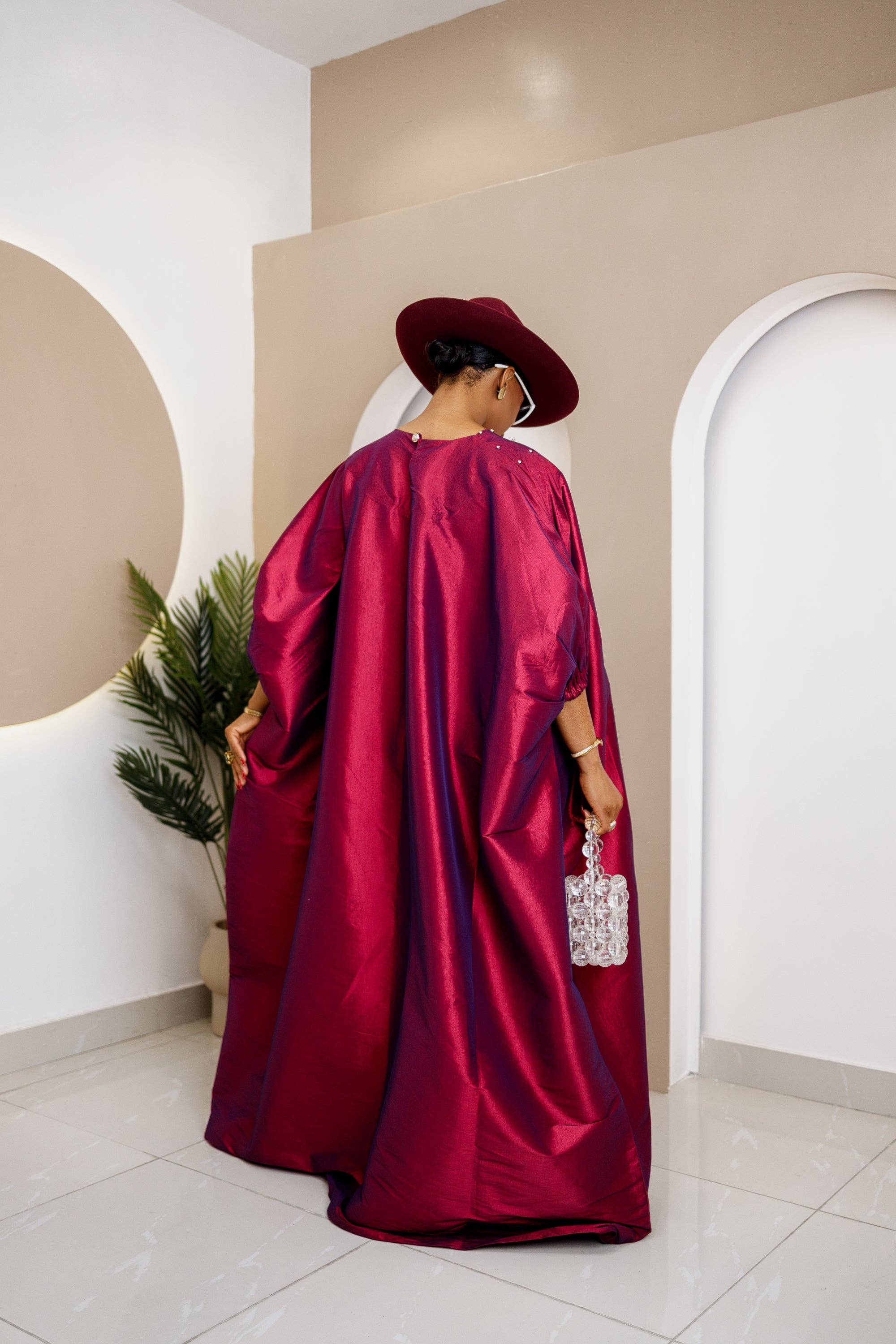 DUA MENKA - Wholesale Kaftan - Women's - Gbam Micado Caftan – Elegant African-Inspired Maxi Dress2