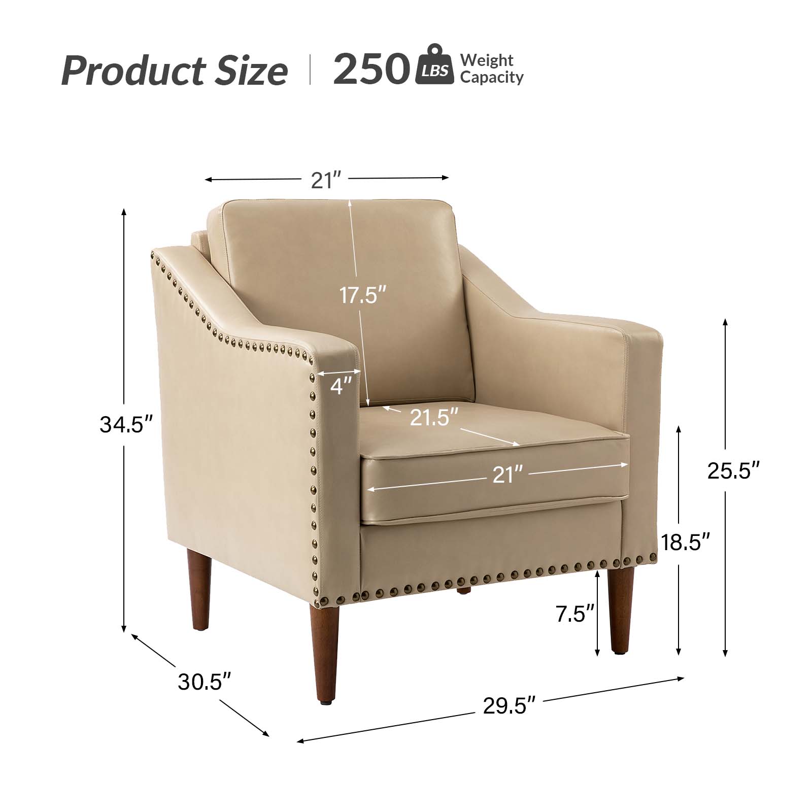 Karat Home - Wholesale Chair - Bonita Vegan Leather Armchair9