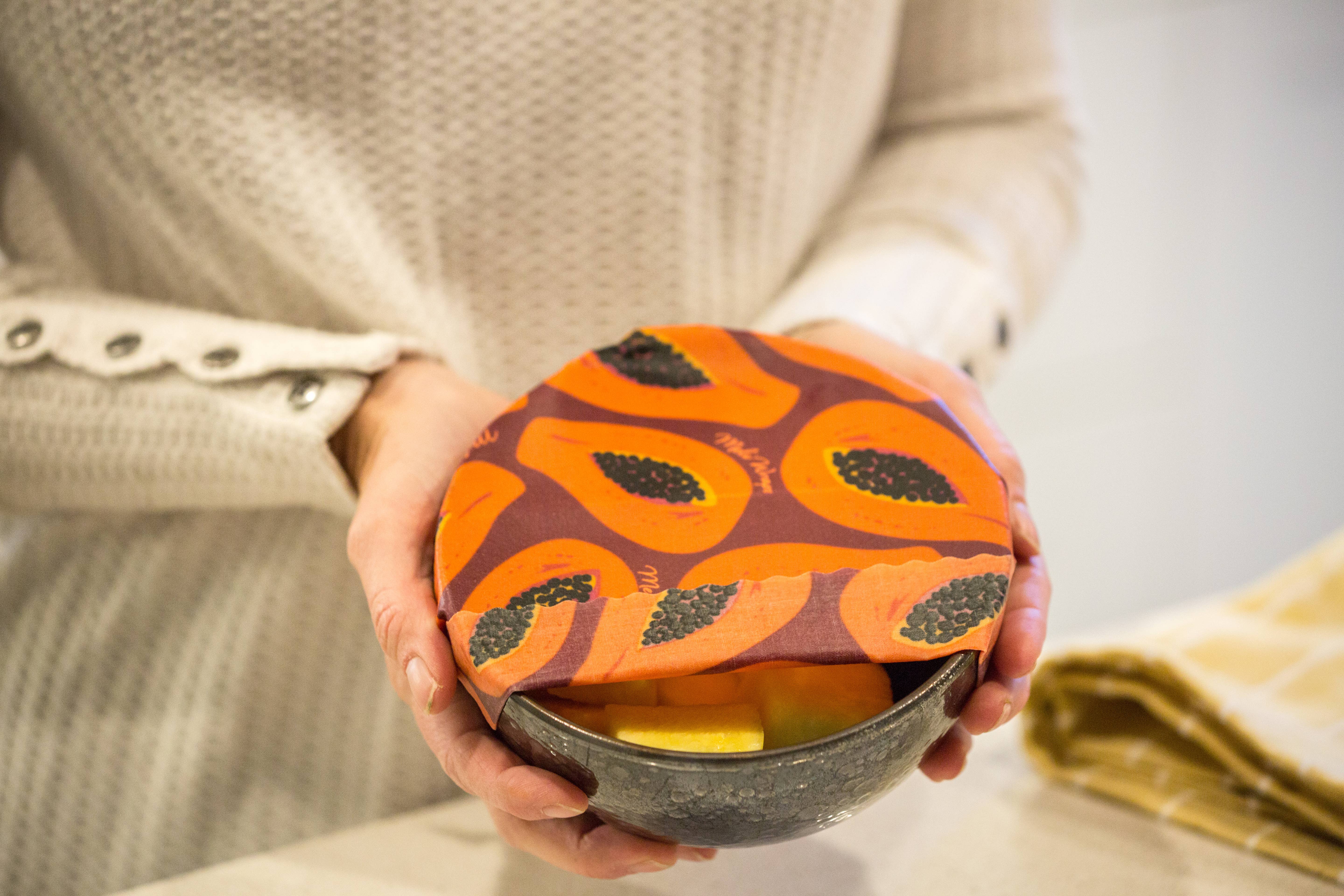 Meli Wraps - Wholesale Food Storage Wrap/Bag - Reusable Beeswax Wraps-MeliWraps 3 Packs in Purple Papaya7